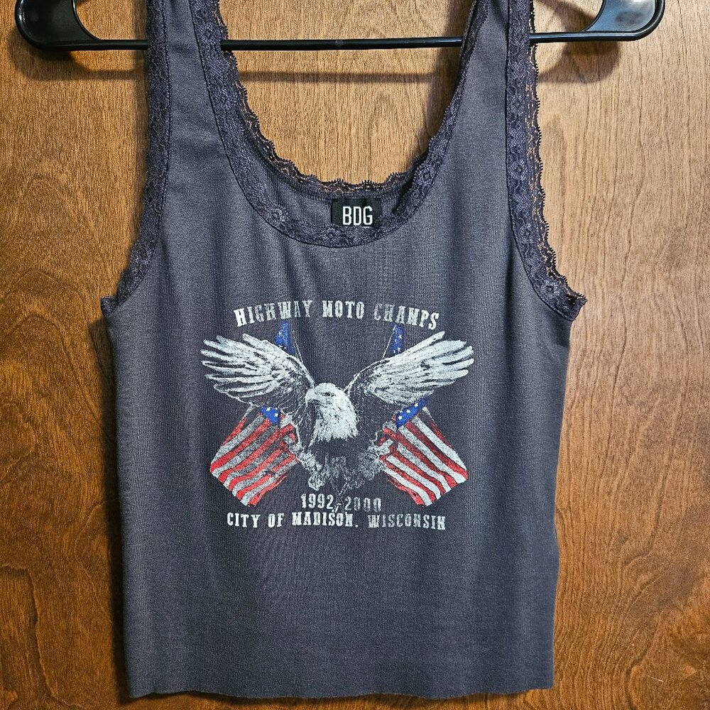 BDG Gray Tank Top Graphic